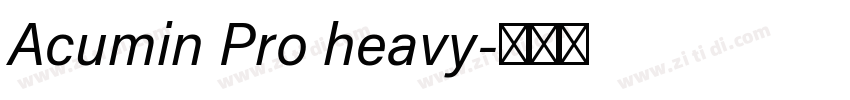 Acumin Pro heavy字体转换 Acumin Pro heavy字体转换